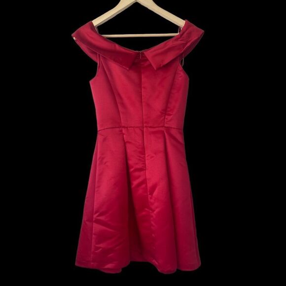 Zara Basic NWT Red Fit & Flare Pleated Dress Sz S - Picture 2 of 8